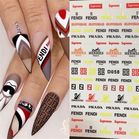 gucci nail art|Nail Art Stickers .